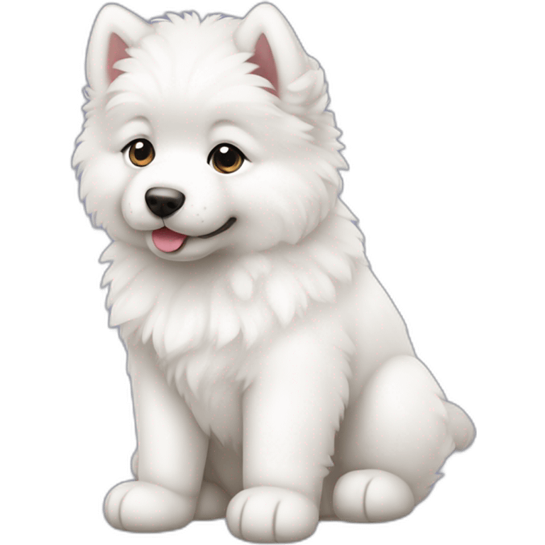 samoyed sit puppy full body emoji