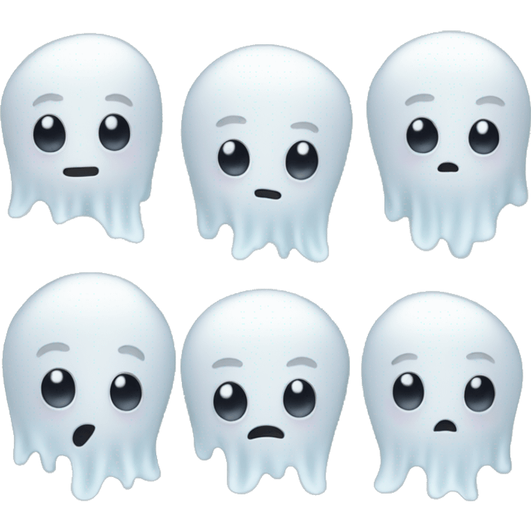 6 cute ghosts emoji