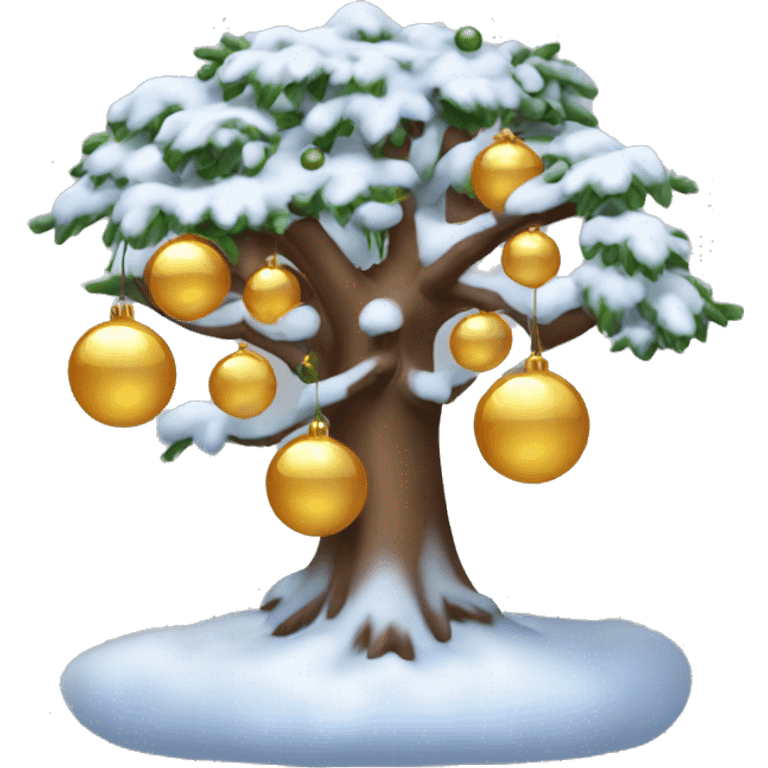 Albero di Natale con palline e luci  emoji