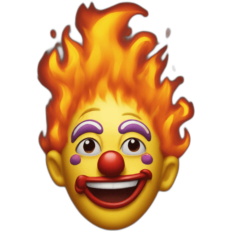 Clown on fire emoji