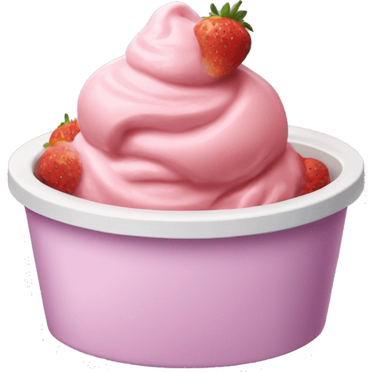 tub of strawberry ice cream  emoji