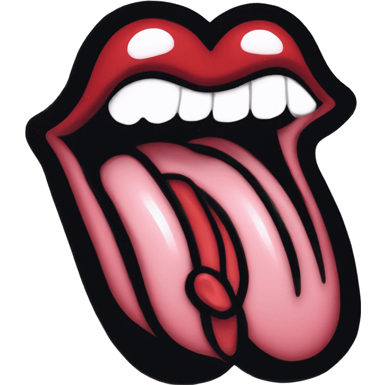 Rolling Stones tongue logo emoji