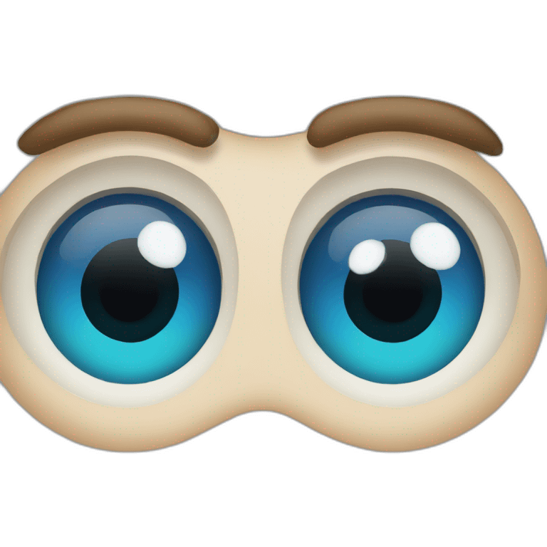 animation eyes in number 8 emoji