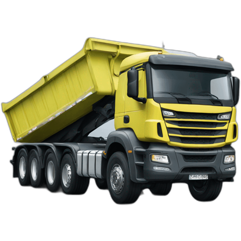 european dump semi-trailer emoji