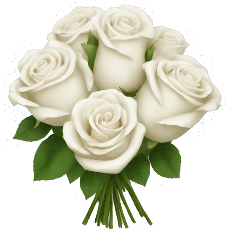 White roses bouquet  emoji