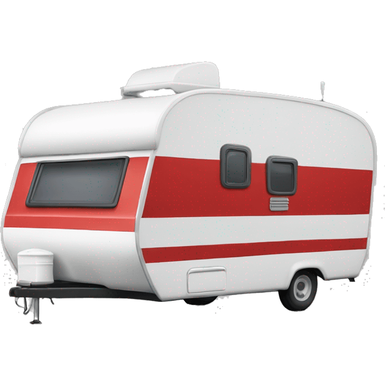 Realistic red camper emoji