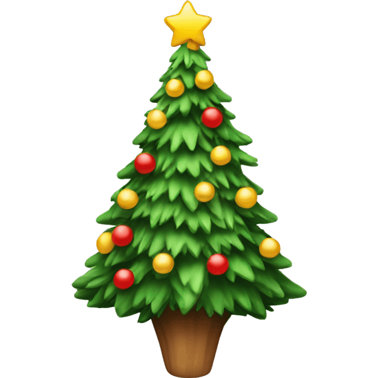 Christmas tree decorated emoji