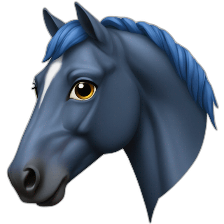 Cheval bleu emoji