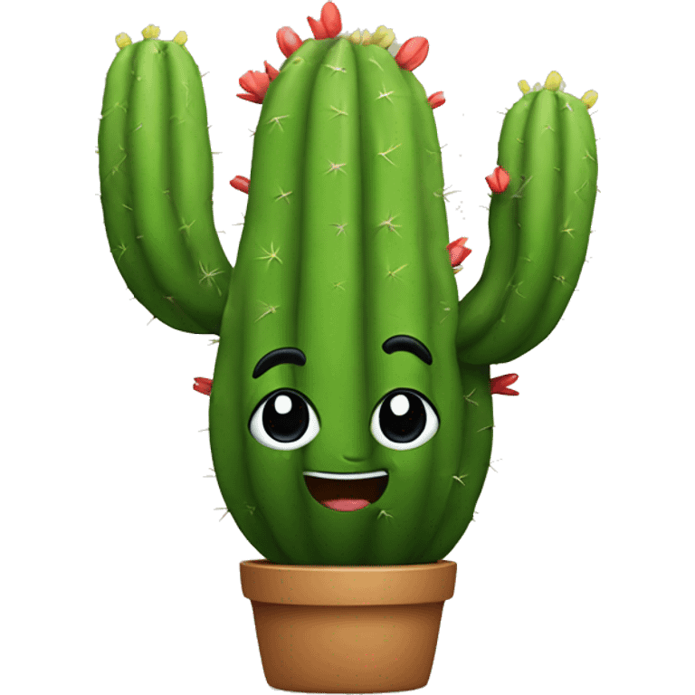 A cactus dancing emoji