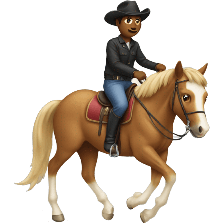 a cat riding a horse emoji