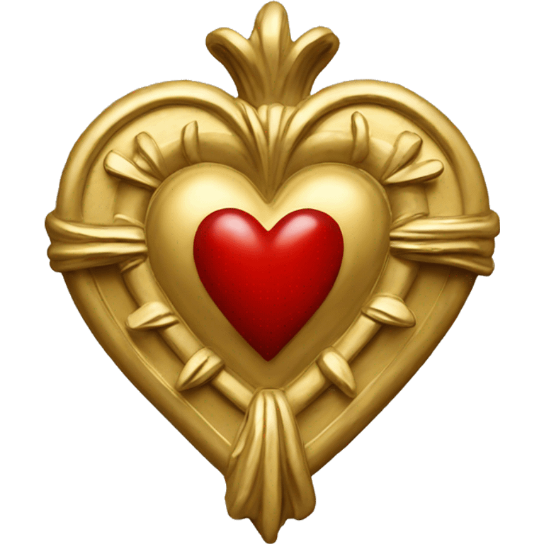 gold sacred heart emoji