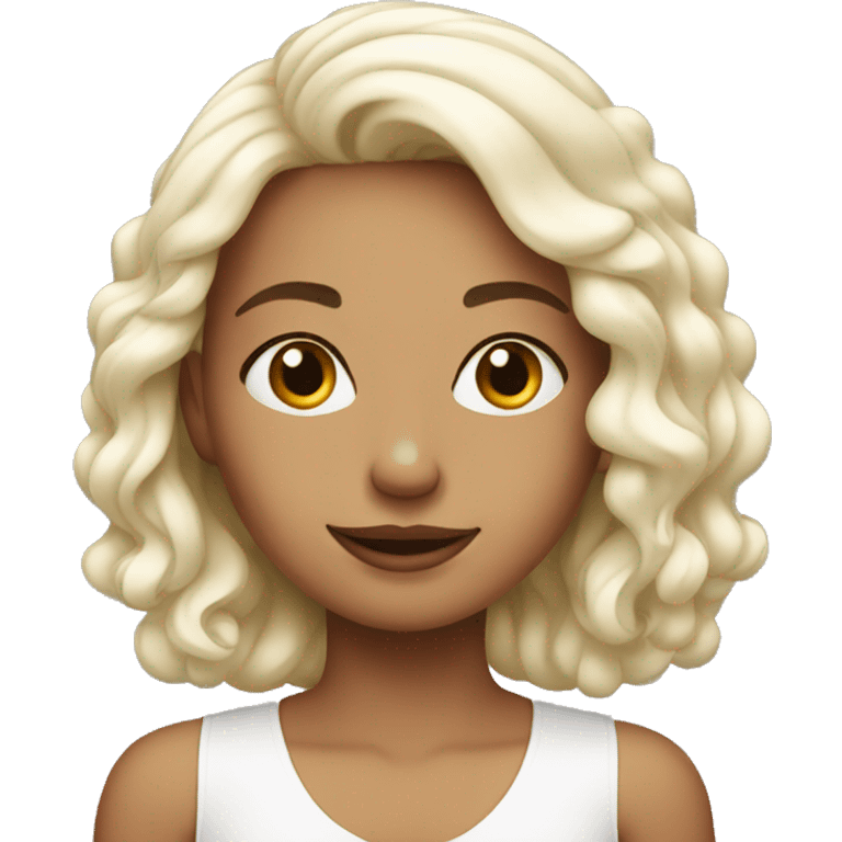 White birthday girl emoji