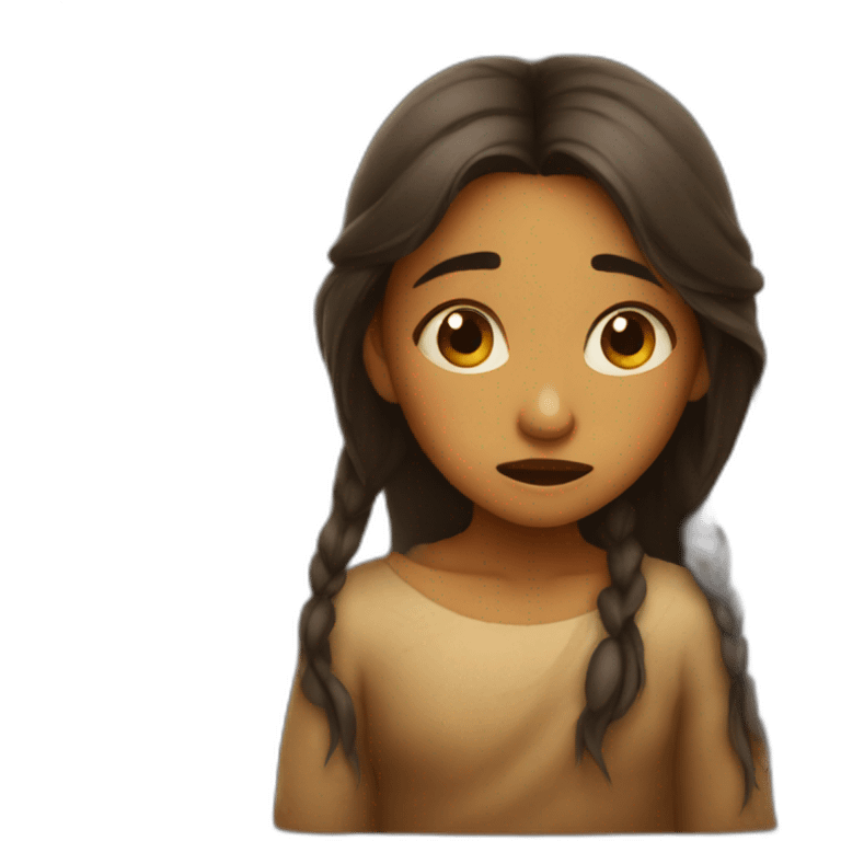 Indian girl crying emoji