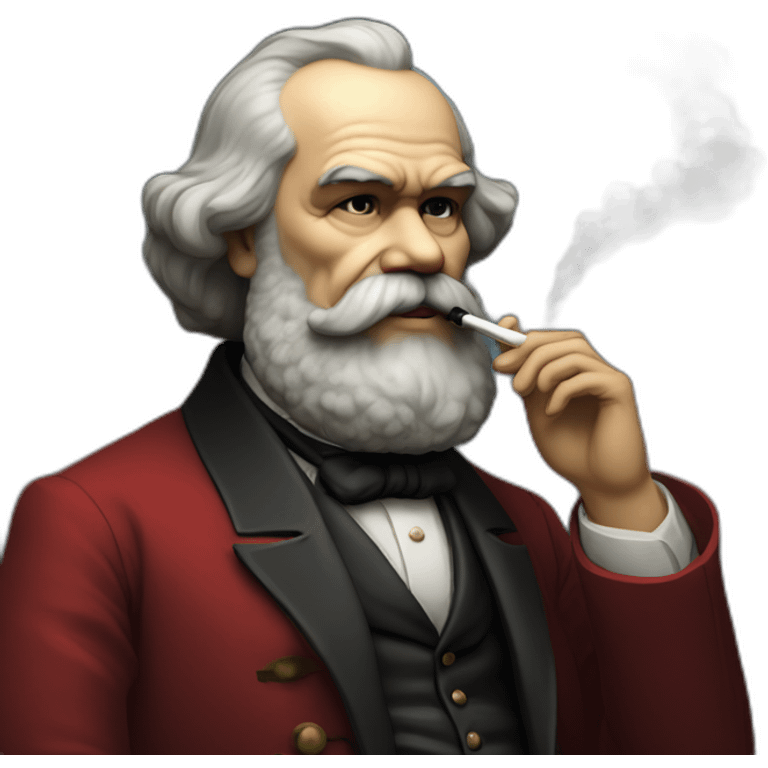 karl marx smokes a pipe emoji