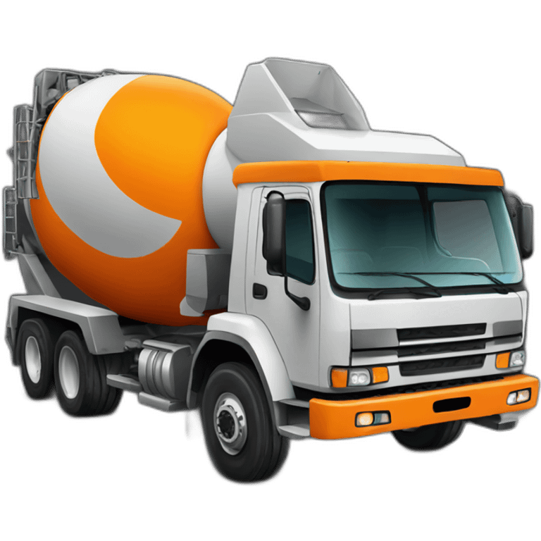 Orange Concrete mixer emoji