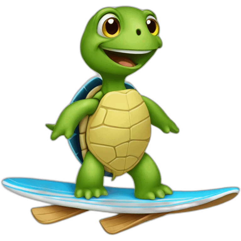 A turtle who surf emoji