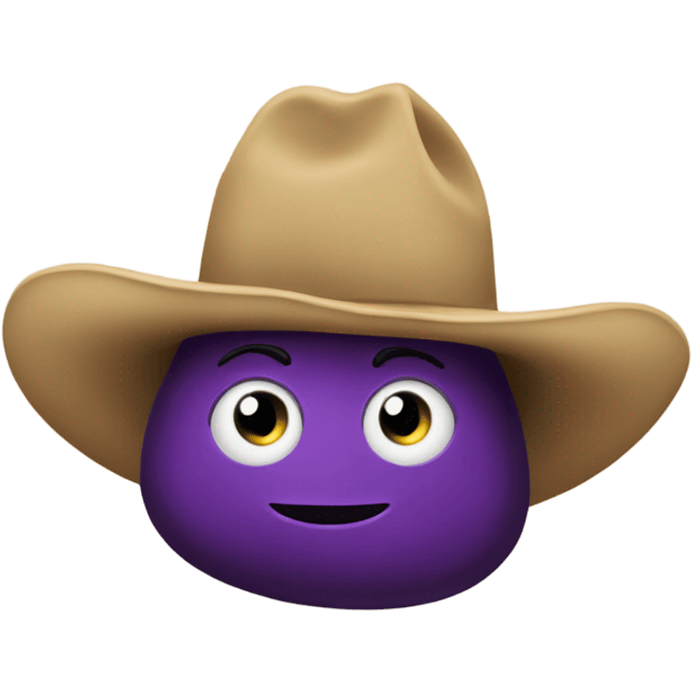 Eggplant with a cowboy hat emoji