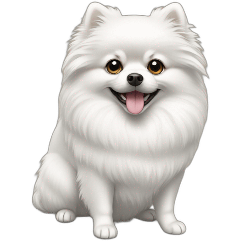 Pomeranian-white emoji