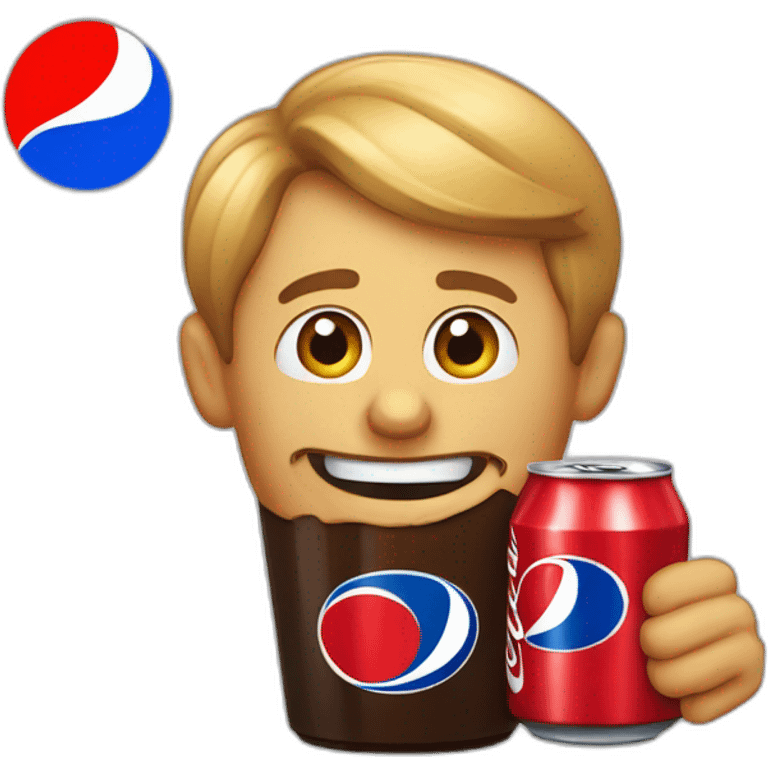 Pepsi qui boit du Coca-Cola emoji