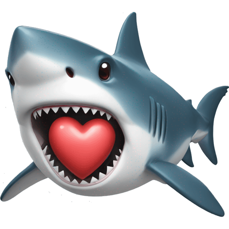 Shark with heart emoji