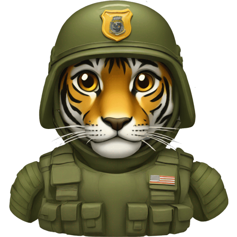 Tigre militar emoji