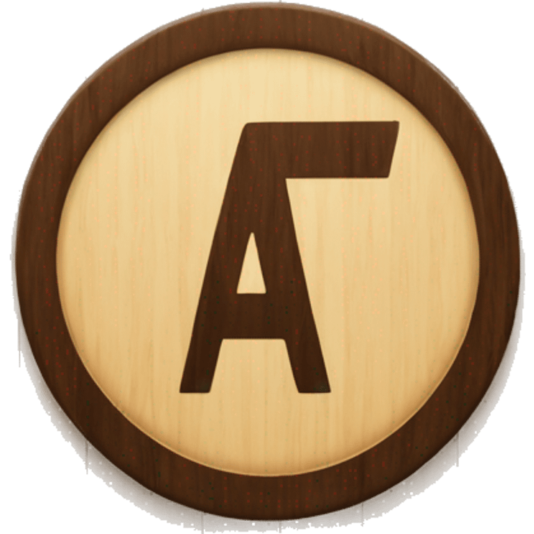 A circle wooden board with a Ifa sign  emoji