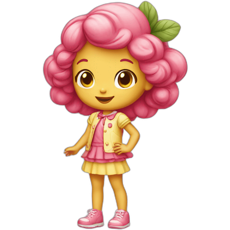 strawberry shortcake girl yellow emoji