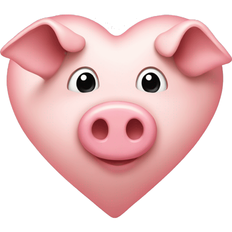 Heart with pig nose emoji