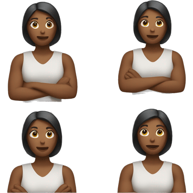 Woman crossing her arms emoji