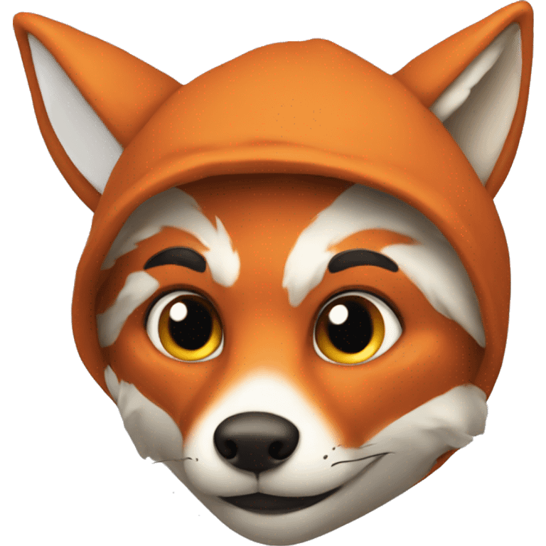 fox with a hood emoji