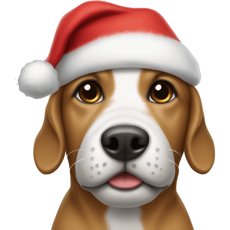 Dog with Santa hat emoji