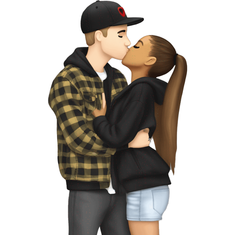 ariana grande kissing justin bieber emoji