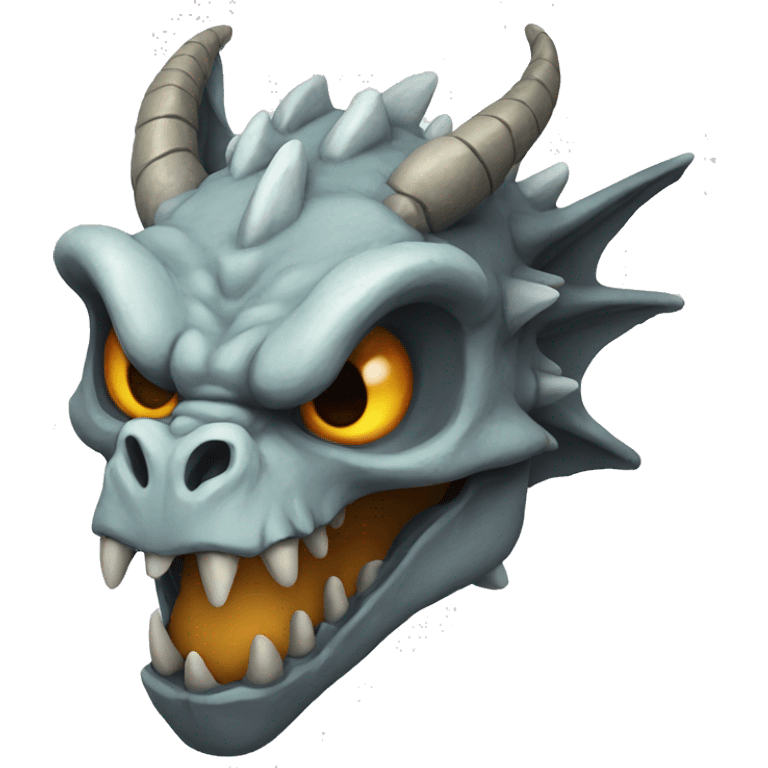 Dragon with a skullface emoji