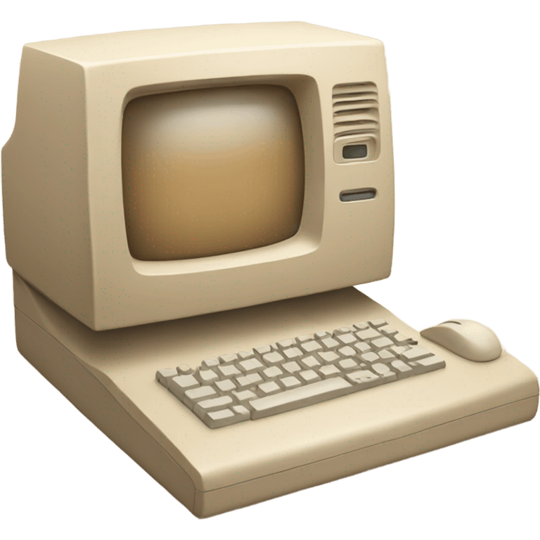 Beige computer emoji