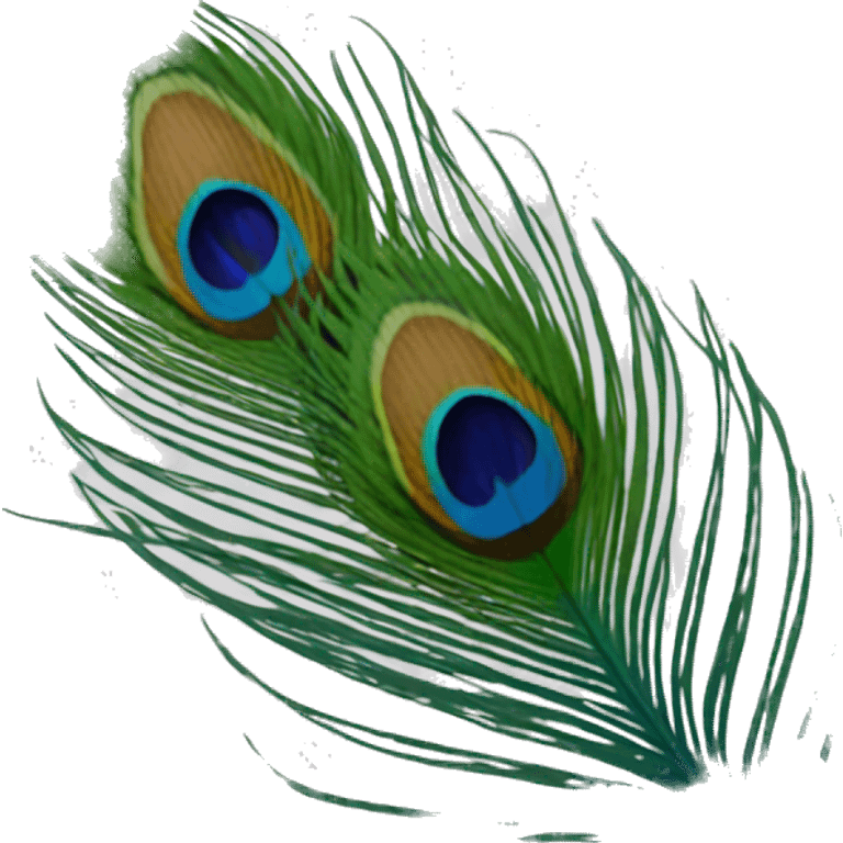 Peacock single feather emoji