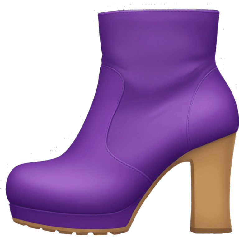 purple boots side with flatform heels emoji