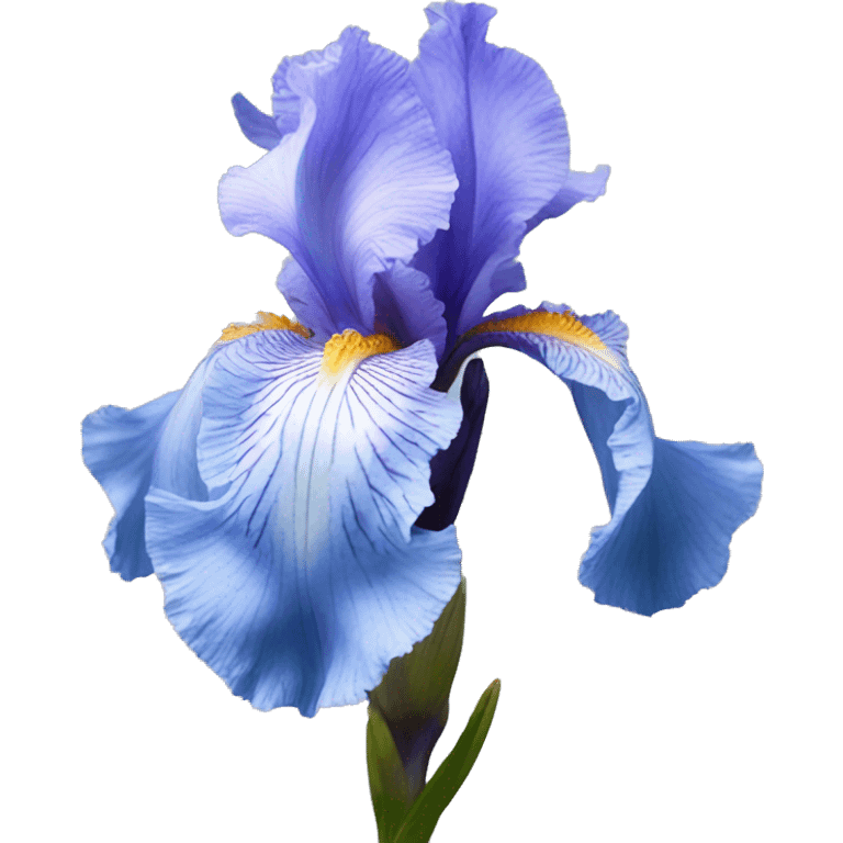 Light blue Bearded Iris flower emoji