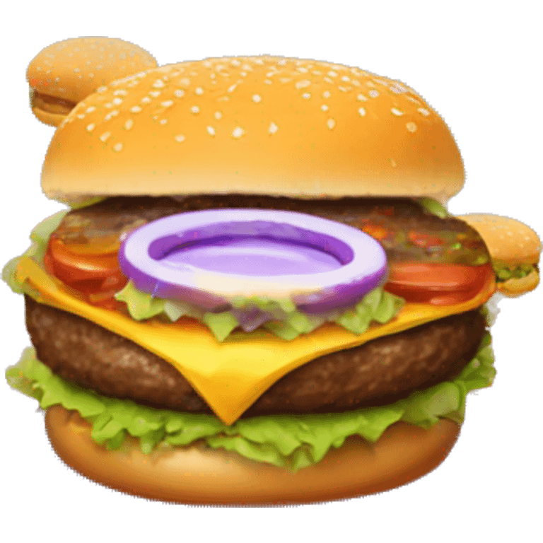 perfect burger with halo emoji