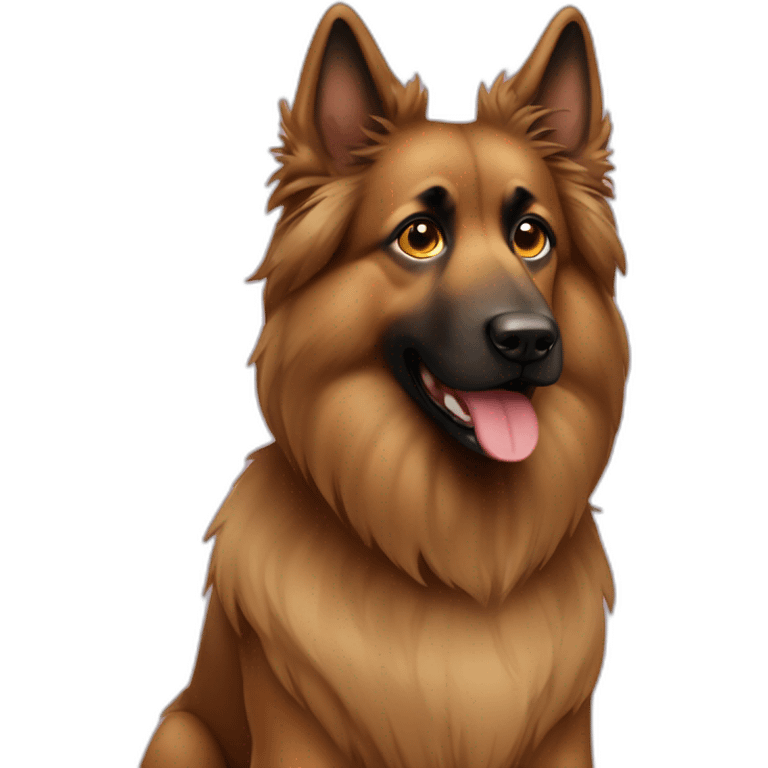 Confused-Brown-Belgian-tervuren emoji