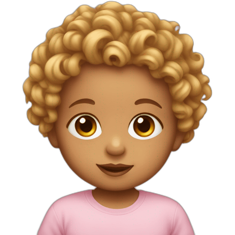 Baby with curly emoji