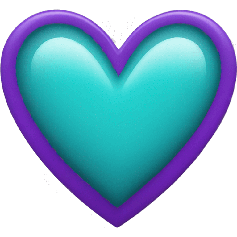 Teal and Purple Heart  emoji