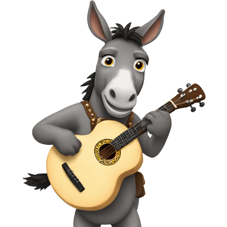 A donkey playing a banjo  emoji