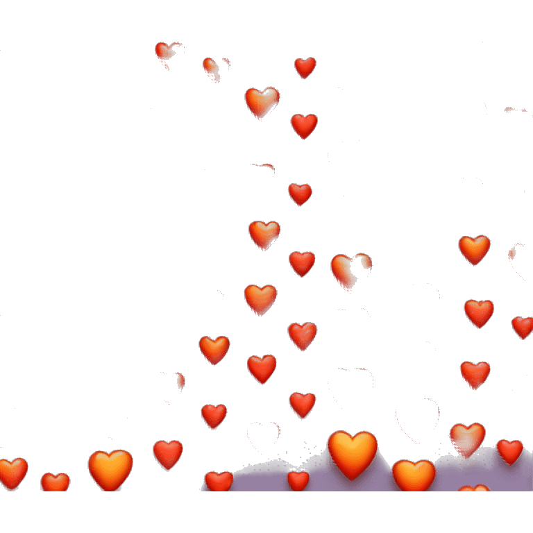 bleeding red heart shape glowing red-orange emoji