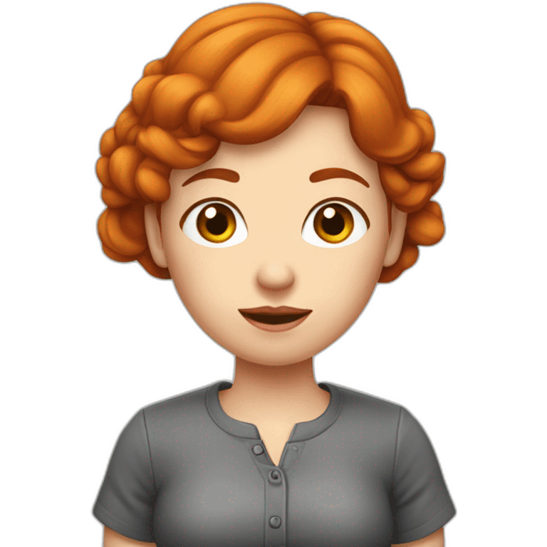 fille rousse un peu bizarre emoji