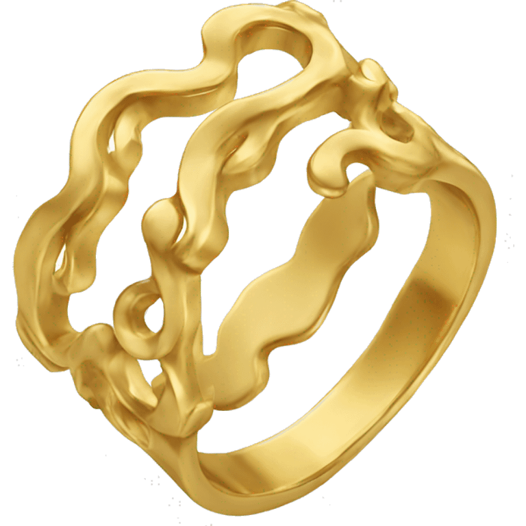 gold wavy ring emoji