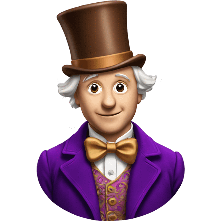 
Willy Wonka with chocolate emoji