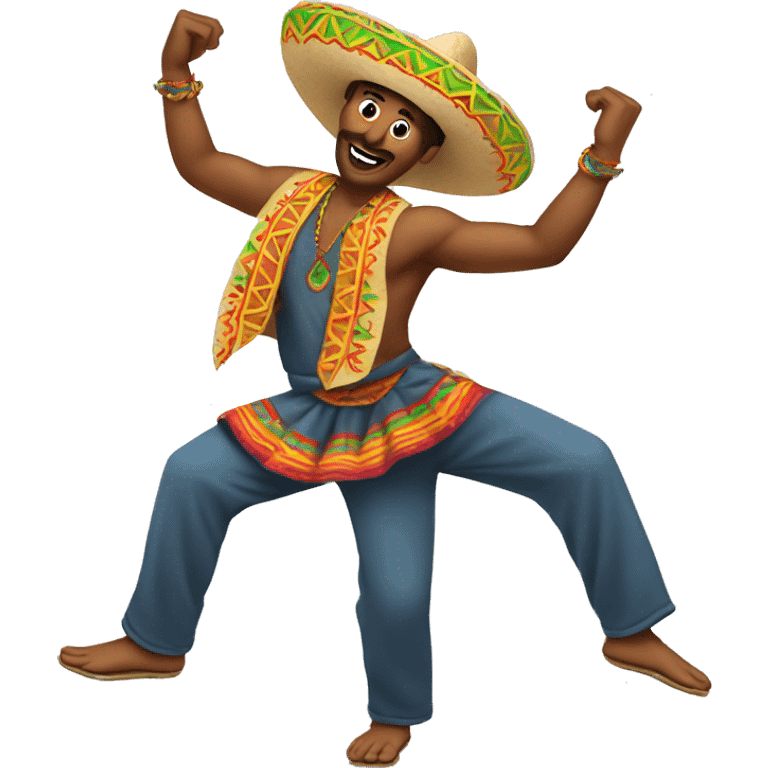 Taco man dancing to Indian music  emoji