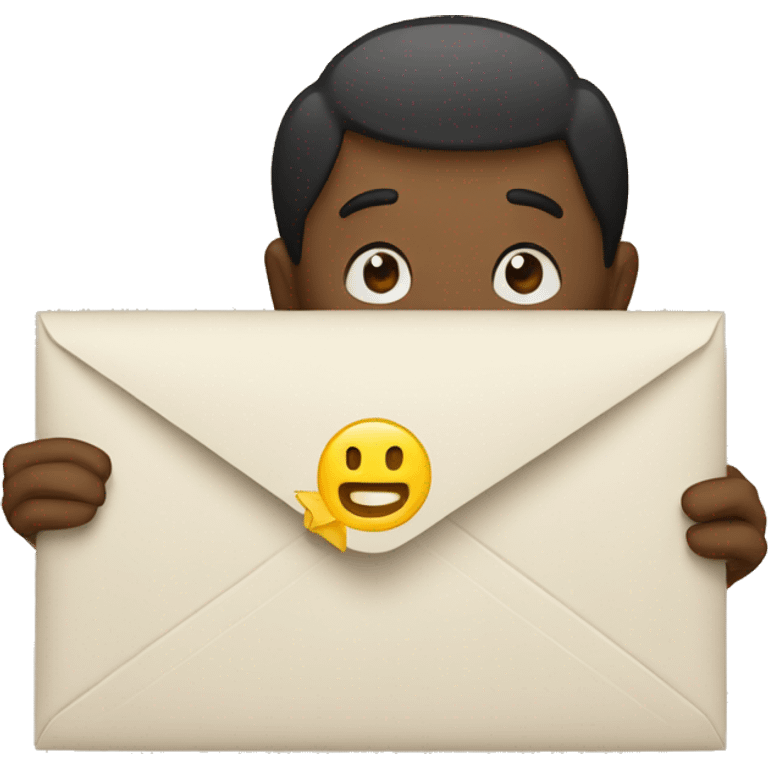 person holding stamped envelope emoji