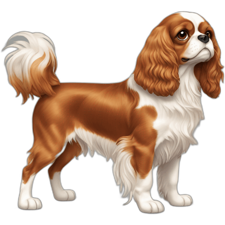 dog Cavalier King Charles Spaniel full body emoji