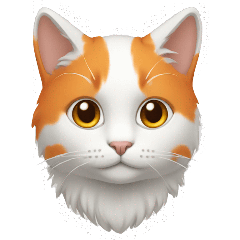 Cat white and orange emoji